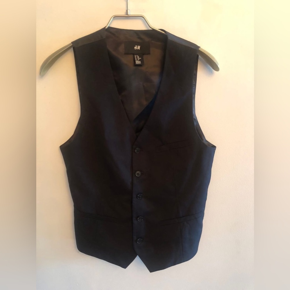 Menswear Black Suit vest size 34R or S/M